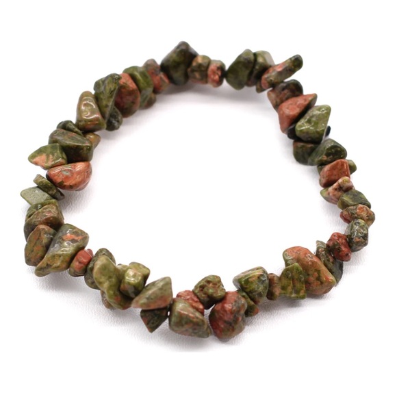 NEW Womens Brown Spots Crystal Natural Stone Bracelet - Picture 1 of 3